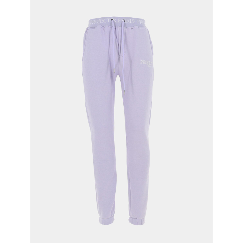 Pantalon jogging logo bande violet homme - Project X Paris