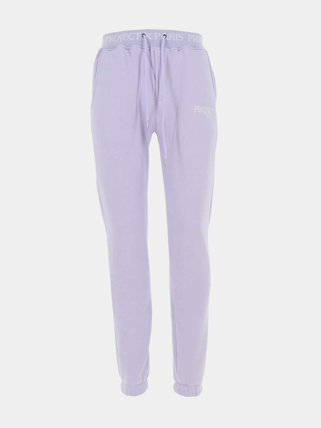 Pantalon jogging logo bande violet homme - Project X Paris