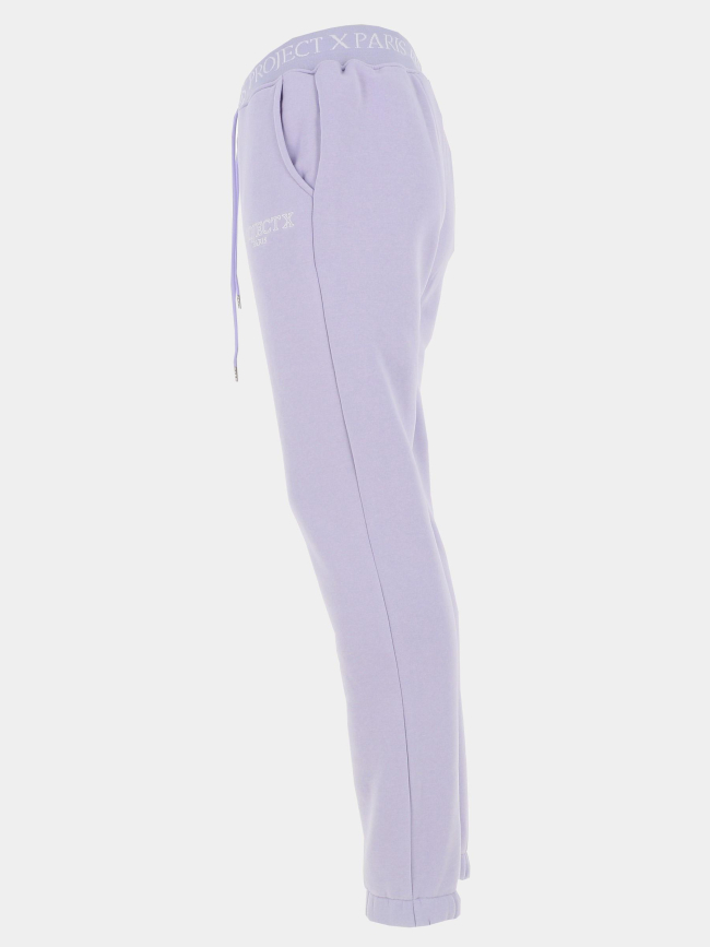 Pantalon jogging logo bande violet homme - Project X Paris