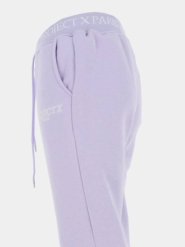 Pantalon jogging logo bande violet homme - Project X Paris