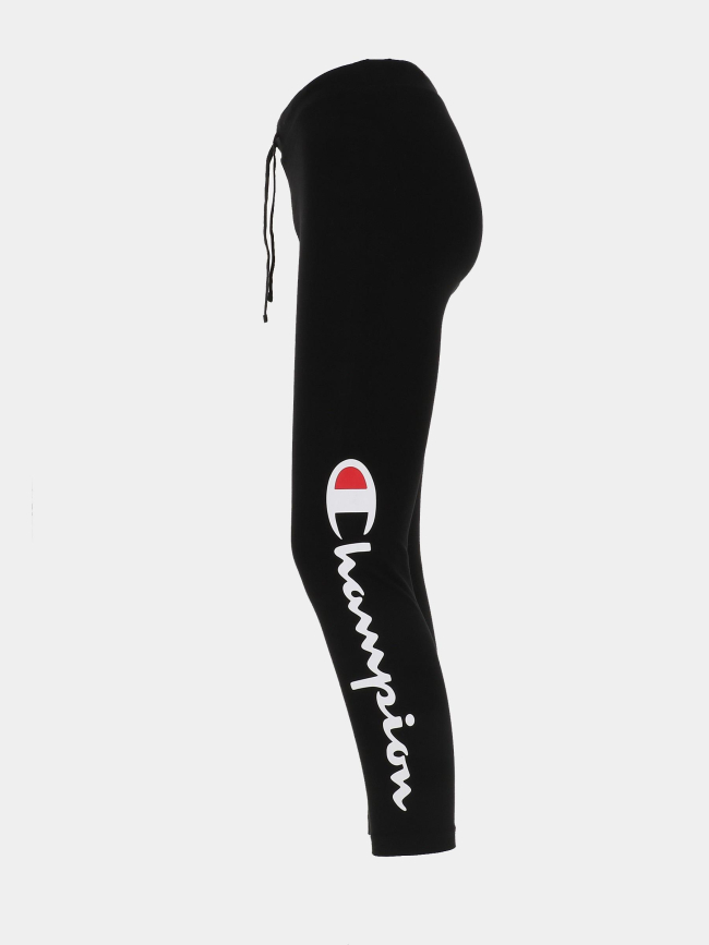 Leggings 3/4 logo vertical noir femme - Champion