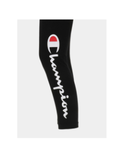 Leggings 3/4 logo vertical noir femme - Champion