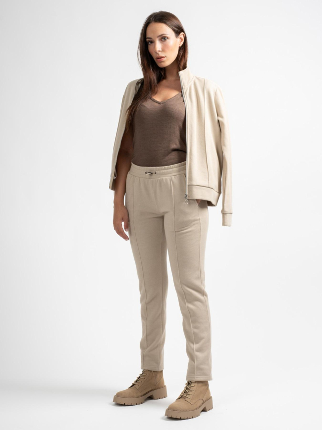 Pantalon de jogging pailleté vidor beige femme - Sun Valley