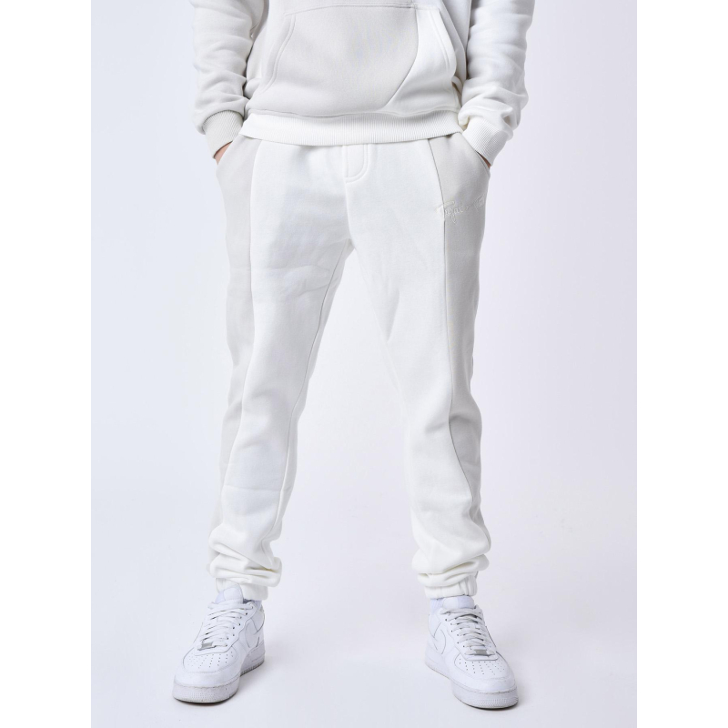 Jogging logo brodé bicolore blanc et gris homme - Project X Paris