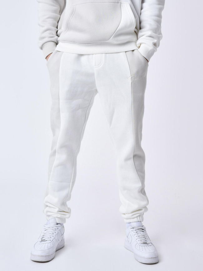 Jogging logo brodé bicolore blanc et gris homme - Project X Paris