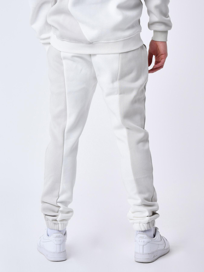 Jogging logo brodé bicolore blanc et gris homme - Project X Paris