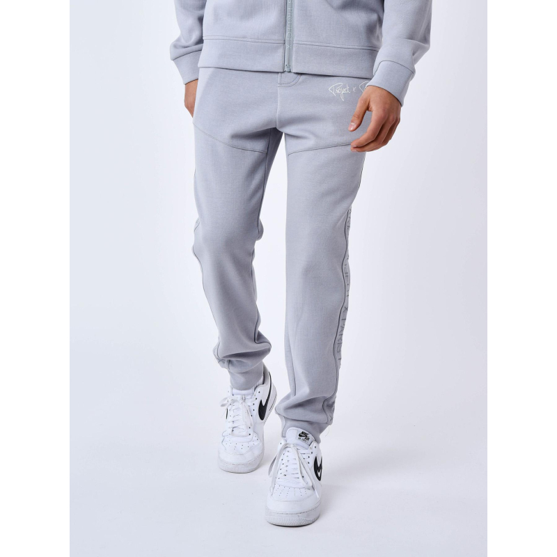 Jogging bande logo signature beige gris homme - Project X Paris