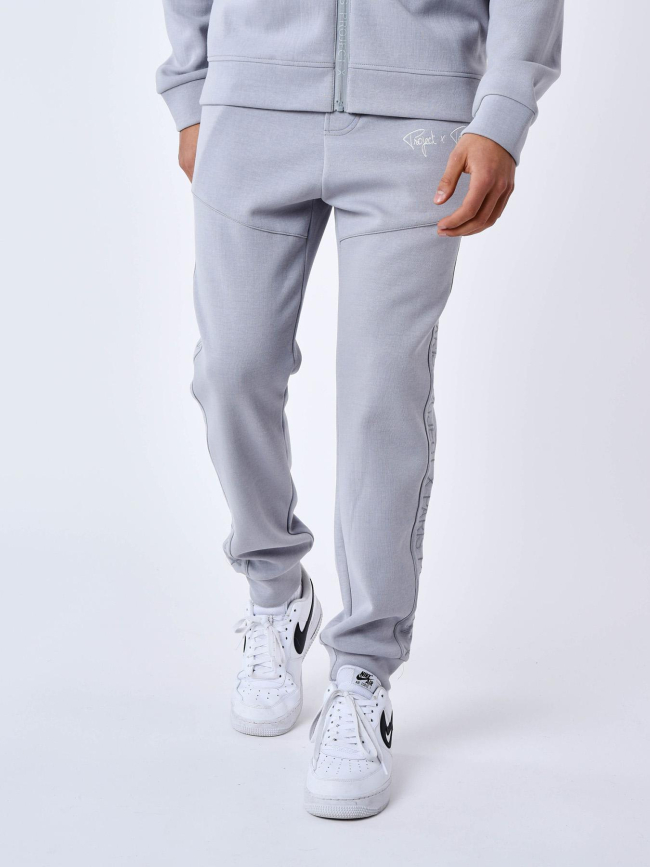 Jogging bande logo signature beige gris homme - Project X Paris