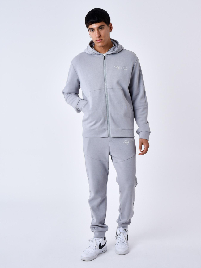 Jogging bande logo signature beige gris homme - Project X Paris