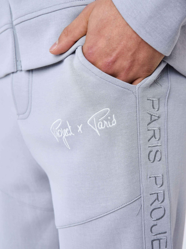 Jogging bande logo signature beige gris homme - Project X Paris