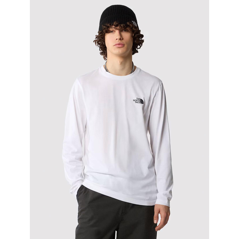 T-shirt à manche longue dome tee blanc homme - The North Face