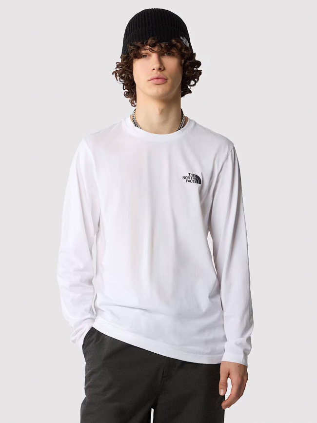 T-shirt à manche longue dome tee blanc homme - The North Face