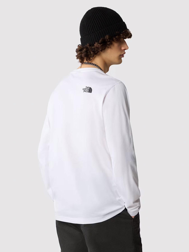 T-shirt à manche longue dome tee blanc homme - The North Face