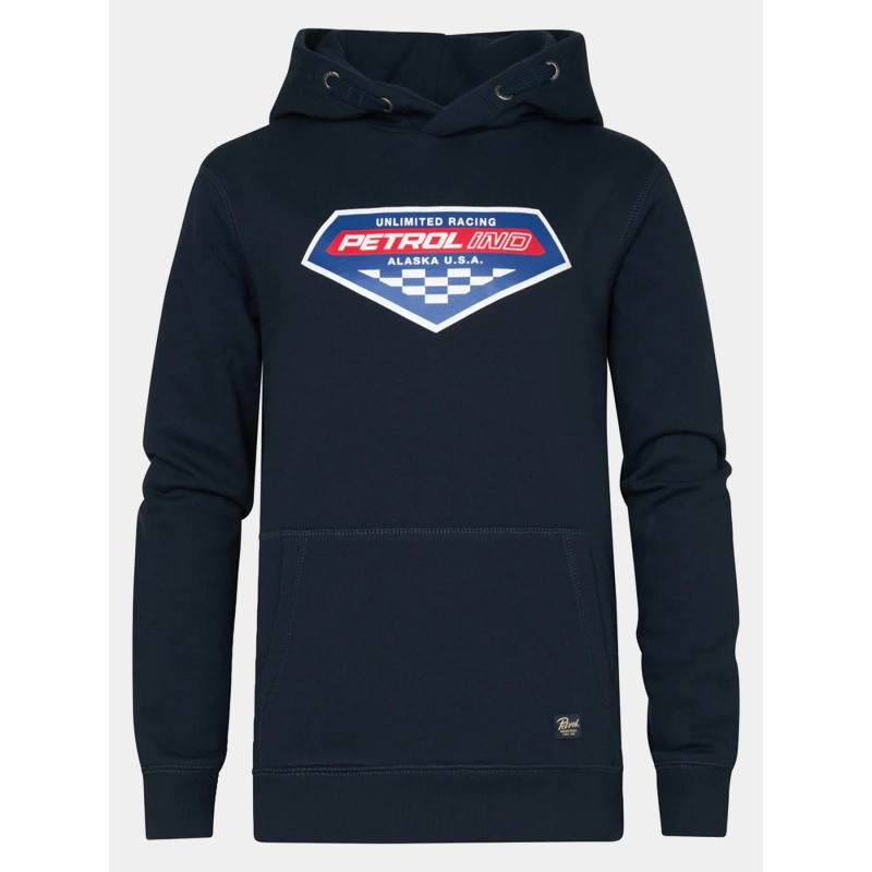 Sweat à capuche racing bleu marine homme - Petrol Industries