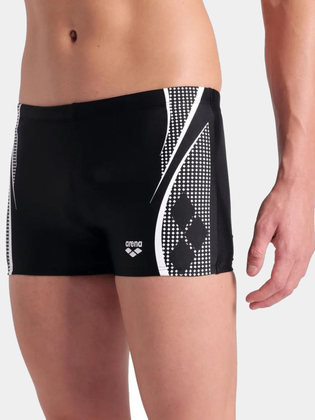 Boxer de bain swim short graphic noir et blanc homme - Arena