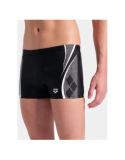 Boxer de bain swim short graphic noir et blanc homme - Arena