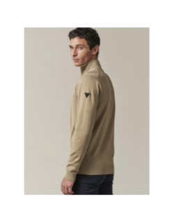 Pull à col zippé almanach marron homme - Deeluxe