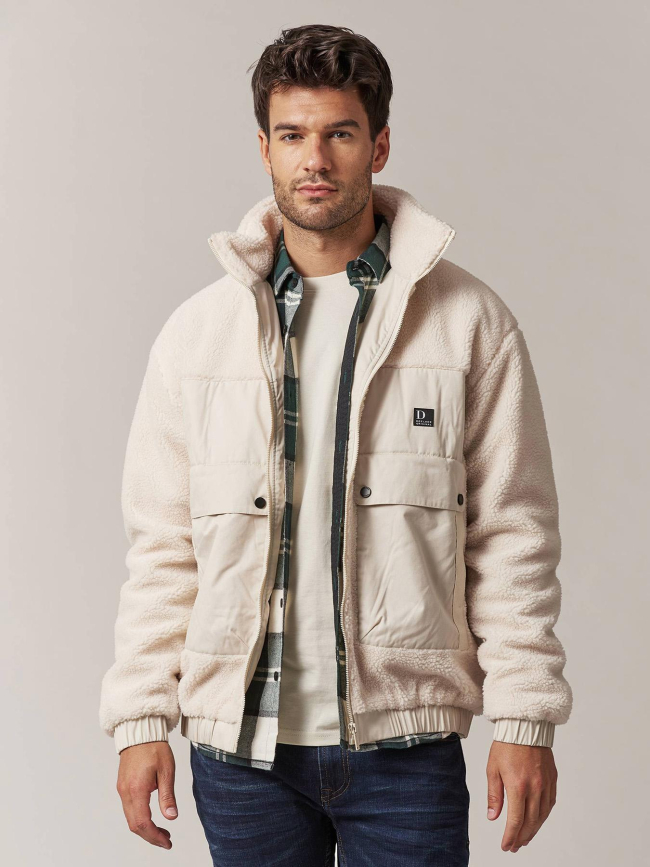 Veste sherpa cosmo blanc homme - Deeluxe