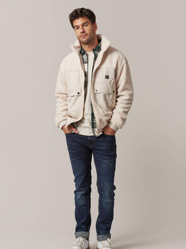 Veste sherpa cosmo blanc homme - Deeluxe