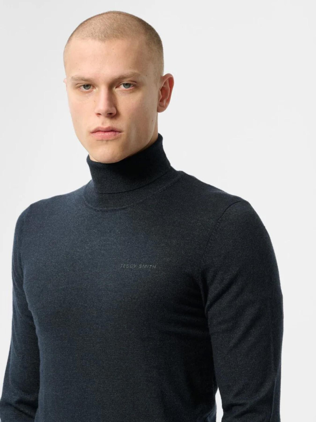 Pull col roulé marick bleu marine homme - Teddy Smith