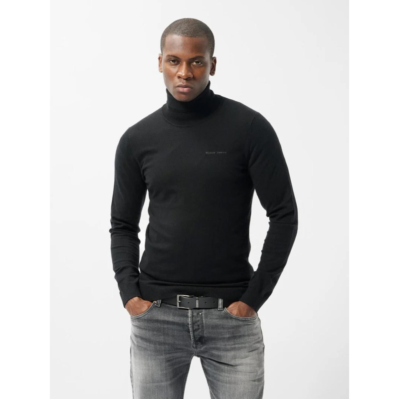 Pull col roulé marick noir homme - Teddy Smith