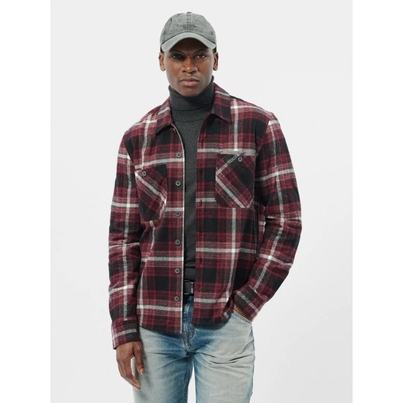 Chemise à carreaux c-turner rouge homme - Teddy Smith