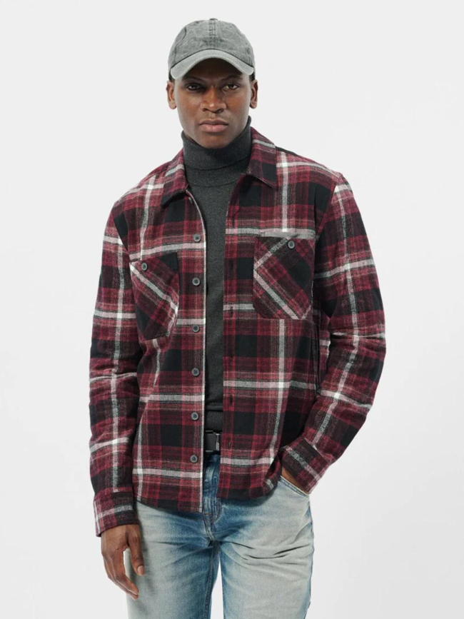 Chemise à carreaux c-turner rouge homme - Teddy Smith