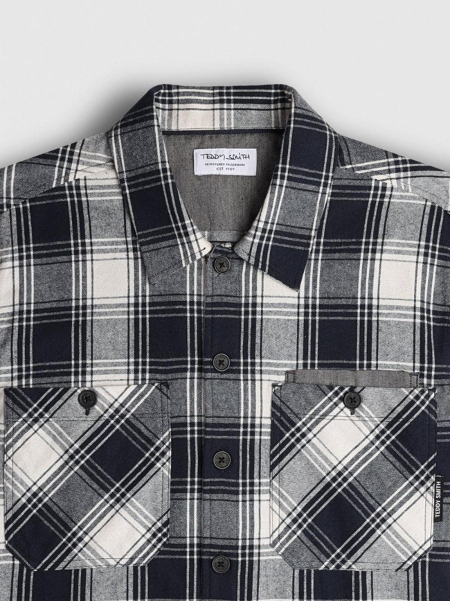 Chemise à carreaux turner bleu marine homme - Teddy Smith