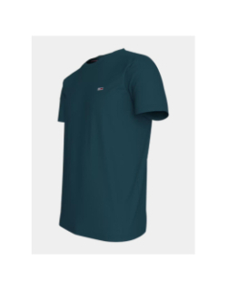 T-shirt ajusté logo badge turquoise homme - Tommy Jeans