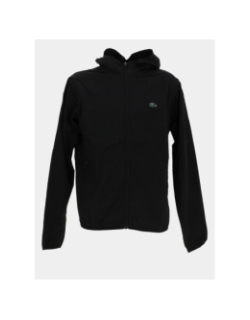 Veste zippée à capuche coupe vent noir homme - Lacoste