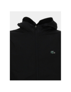 Veste zippée à capuche coupe vent noir homme - Lacoste