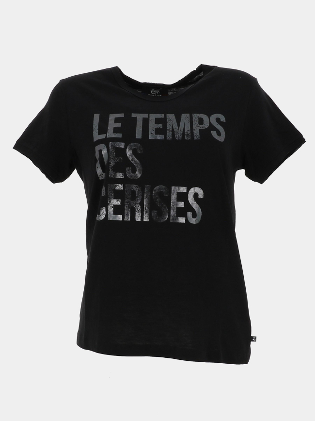 T-shirt à manches courtes luciusgi noir fille - Le Temps Des Cerises