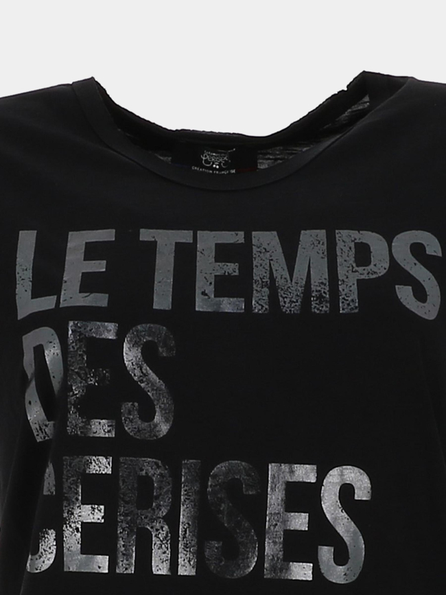 T-shirt à manches courtes luciusgi noir fille - Le Temps Des Cerises