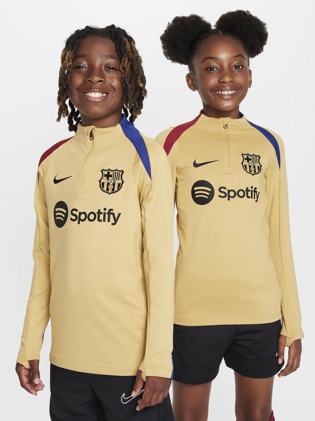 Haut d'entrainement de football fcb strike doré enfant - Nike