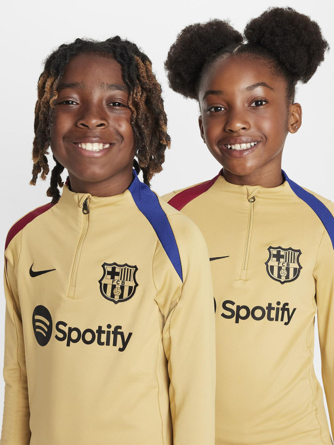 Haut d'entrainement de football fcb strike doré enfant - Nike