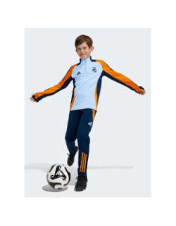 Haut d'entrainement foot real madrid 24/25 bleu enfant - Adidas