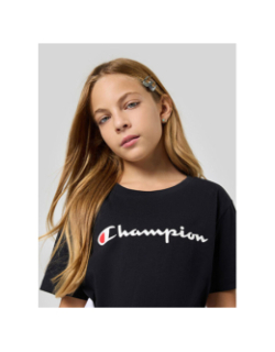 T-shirt à manches courtes crewneck logo noir enfant - Champion