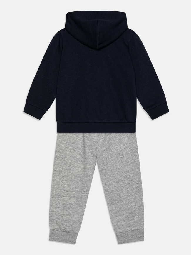 Ensemble sweat zippé capuche et jogging bleu gris enfant - Champions