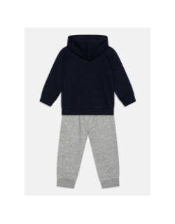 Ensemble sweat zippé capuche et jogging bleu gris enfant - Champions