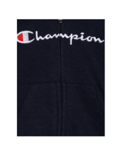 Ensemble sweat zippé capuche et jogging bleu gris enfant - Champions