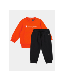 Ensemble sweat et jogging crewneck orange noir bébé - Champion