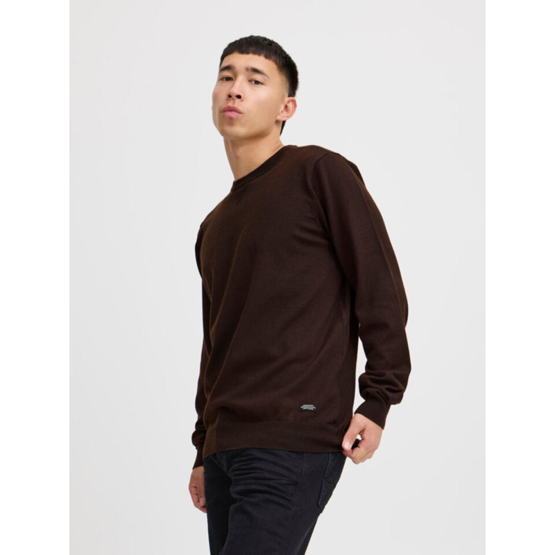 Pull uni bruton bordeaux homme - Blend