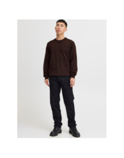 Pull uni bruton bordeaux homme - Blend