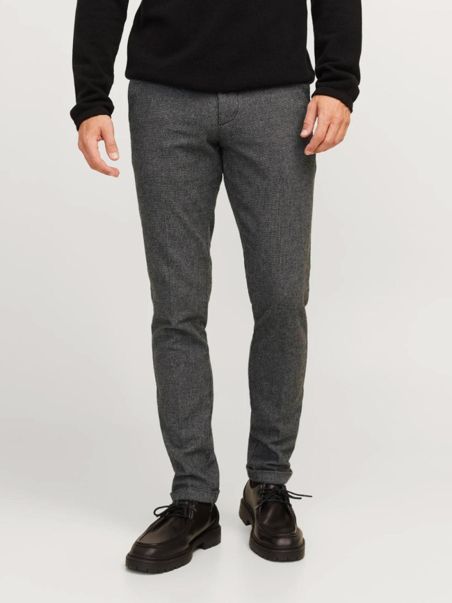 Pantalon chino slim fit jpstmarco gris homme - Jack & Jones