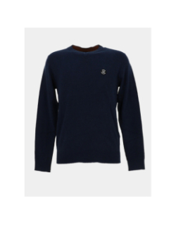 Pull col en v jprblurubber knit bleu marine homme - Jack & Jones