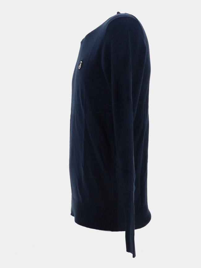 Pull col en v jprblurubber knit bleu marine homme - Jack & Jones