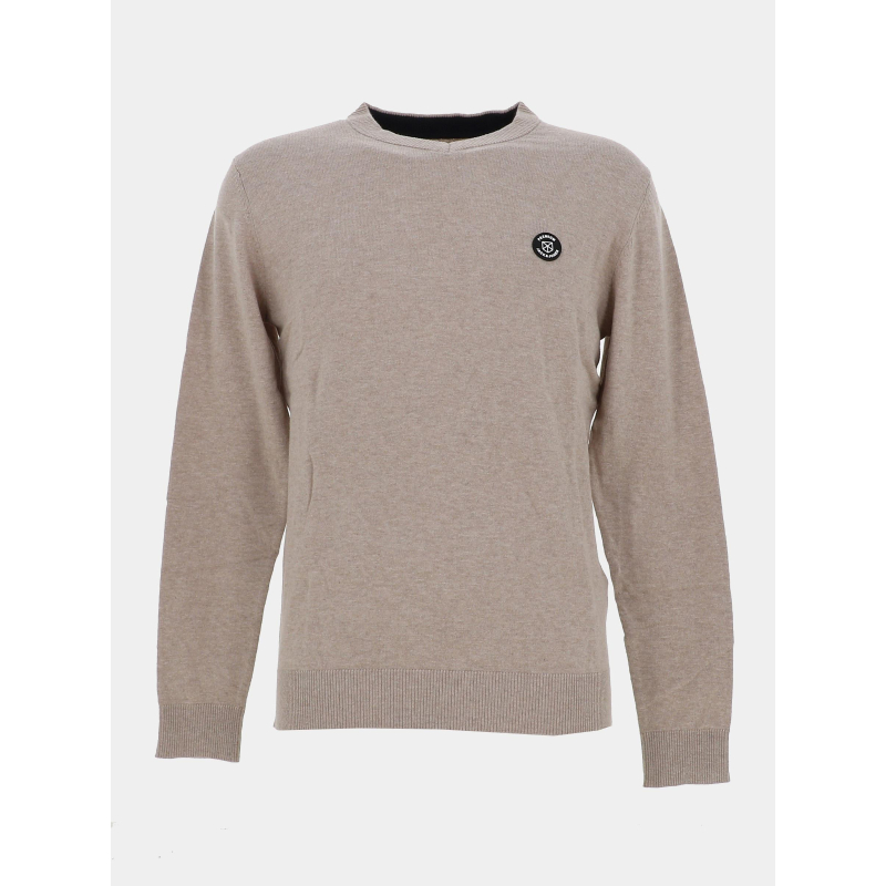 Pull col en v jprblurubber knit gris homme - Jack & Jones