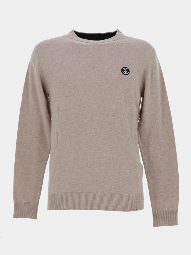 Pull col en v jprblurubber knit gris homme - Jack & Jones