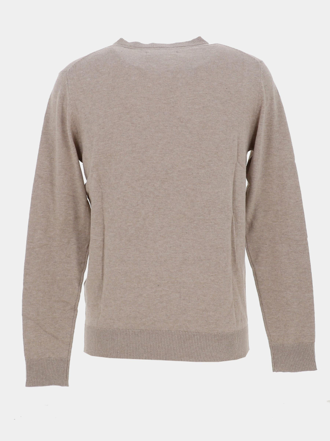 Pull col en v jprblurubber knit gris homme - Jack & Jones