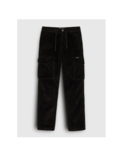 Pantalon cargo velours p-milton noir garçon - Teddy Smith